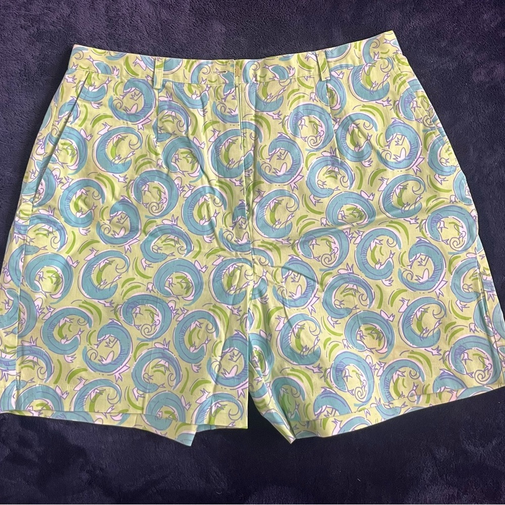59# Lilly Pulitzer Green and Blue Resort Bermudas
